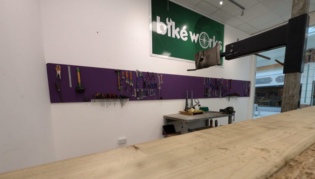 Work Bench And Tools For Bike Repairs And Servicing